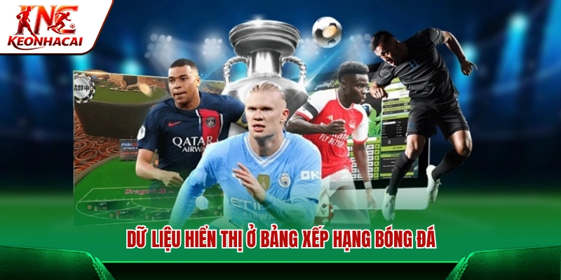 Các thông số có trên bảng xếp hạng bóng đá